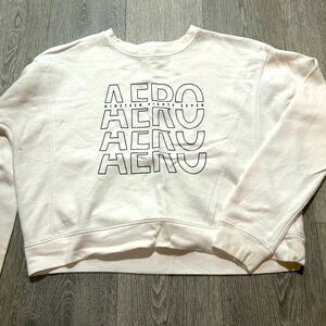 Aeropostale Cropped Crewneck - White